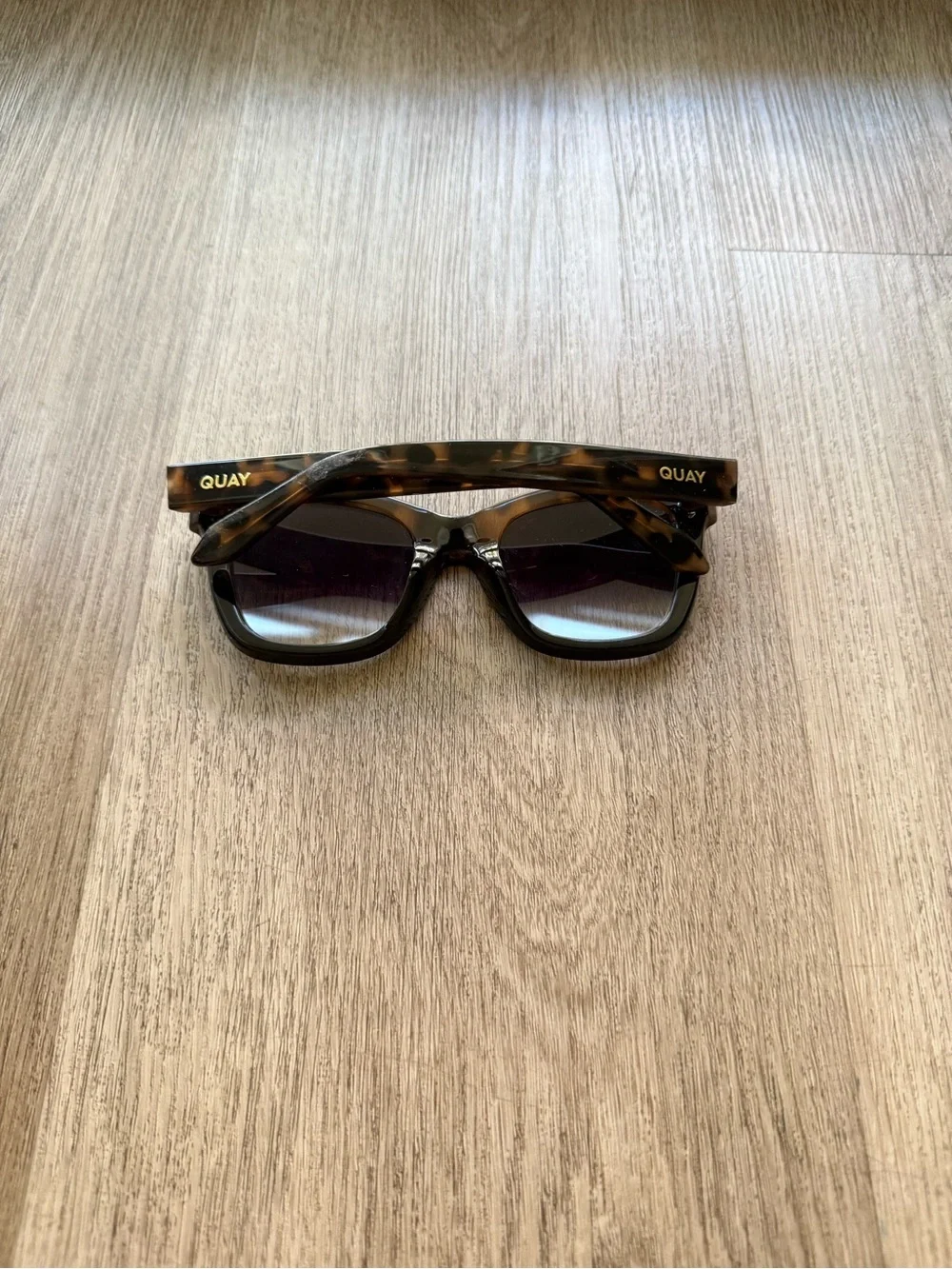 quay australia after hours tortoise black brown square sunglasses eyewear NEW